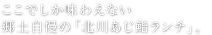 海を眺めながら楽しむ郷土自慢の「北川あじ鮨ランチ」